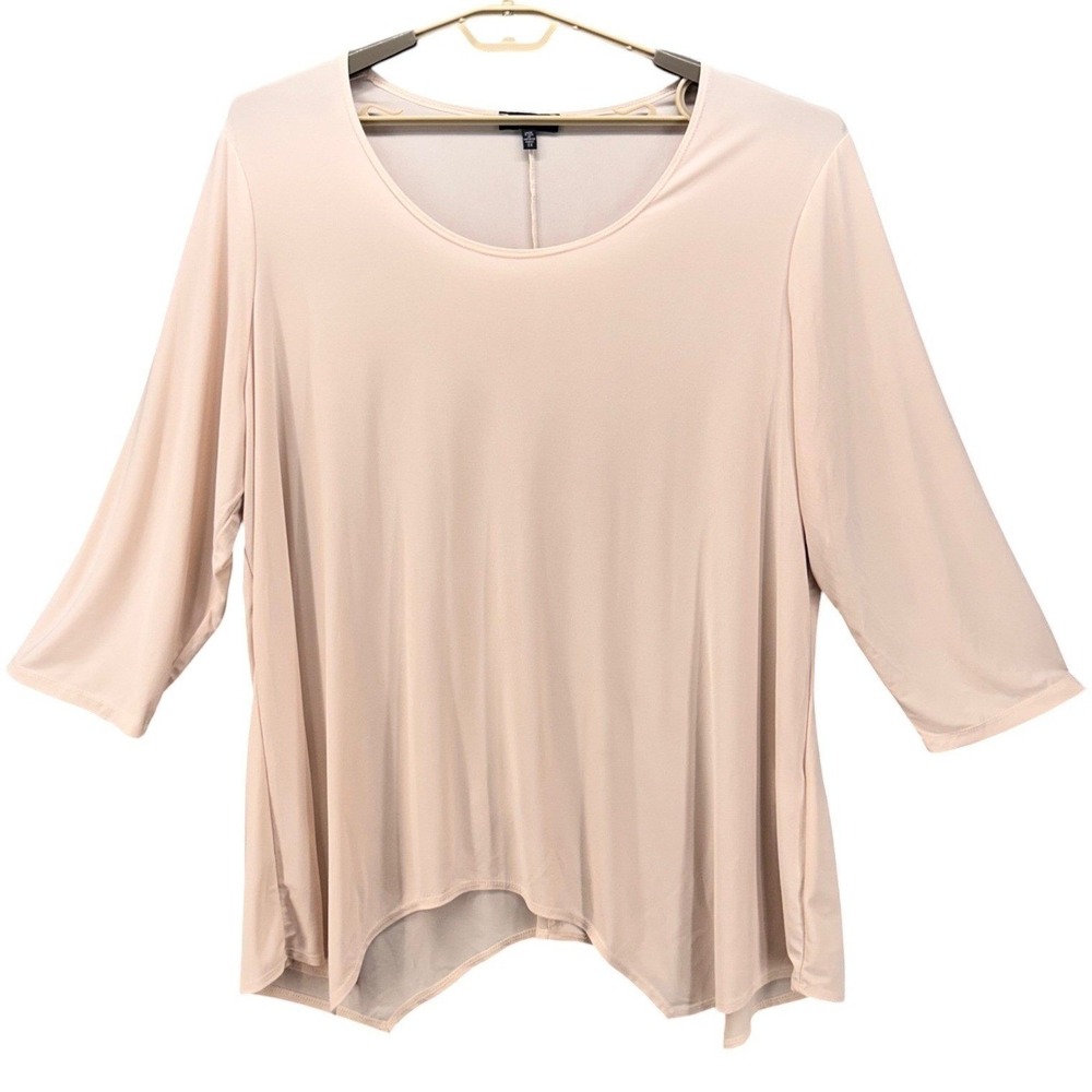 Slinky Brand Tunic Top Beige‎ 3X